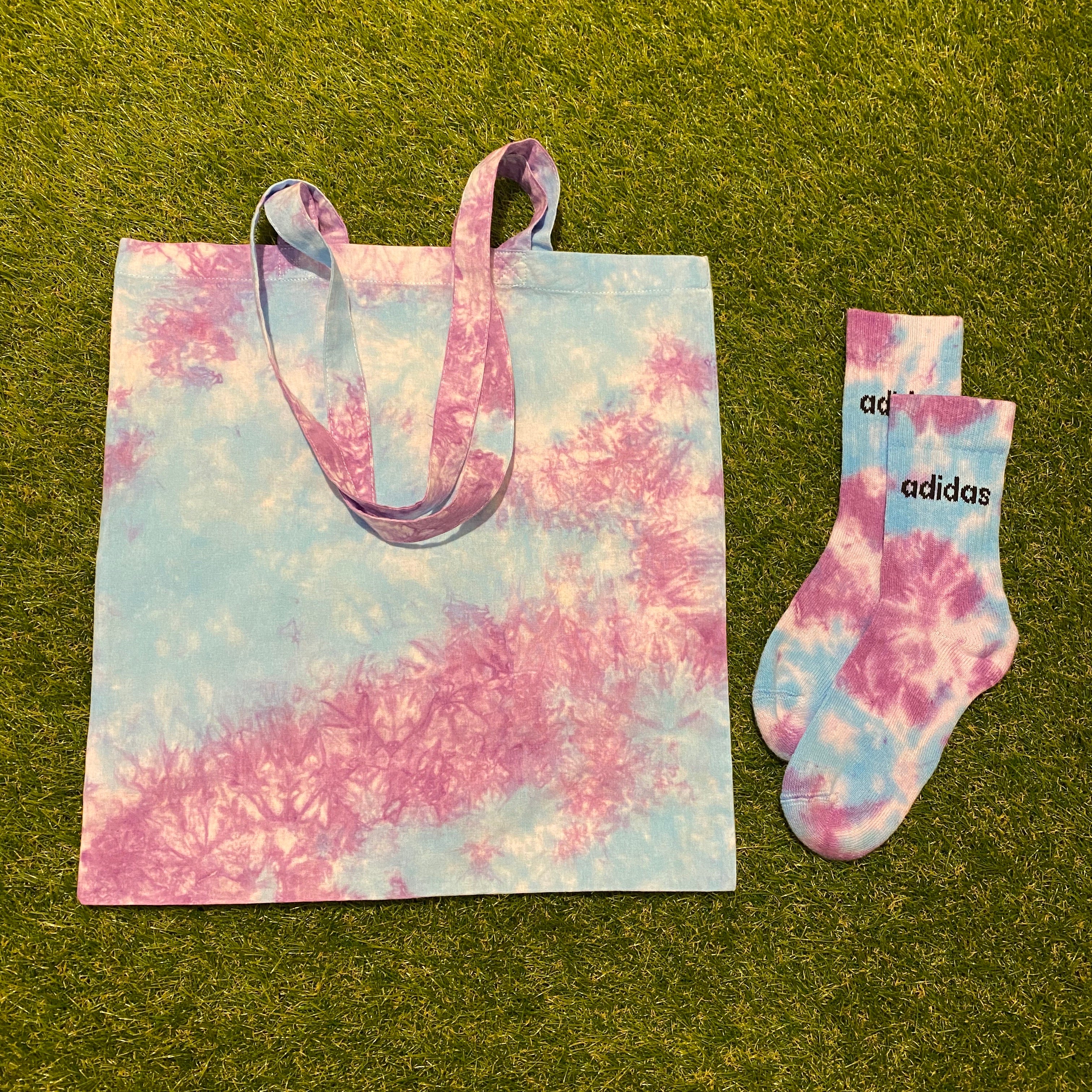 ‘Parma Violet’ Tote Bag & Adidas Socks Set