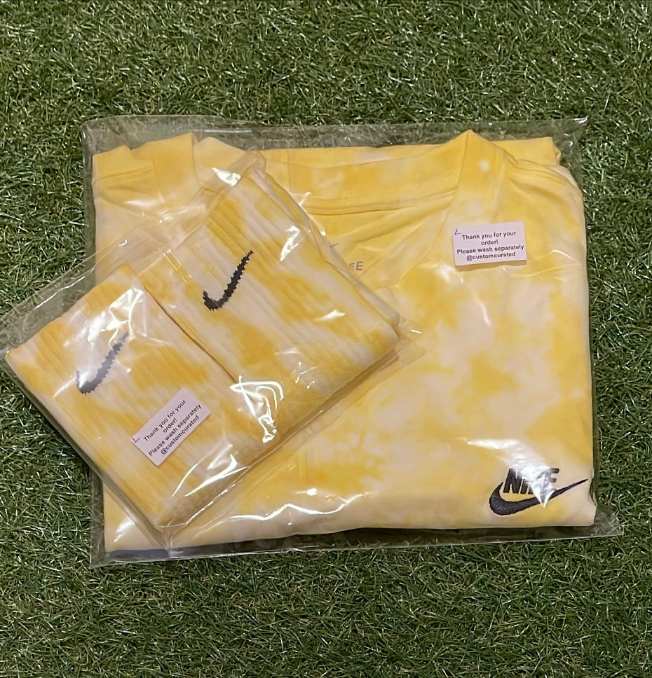 ‘Marbled Yellow’ T-Shirt & Sock Bundle