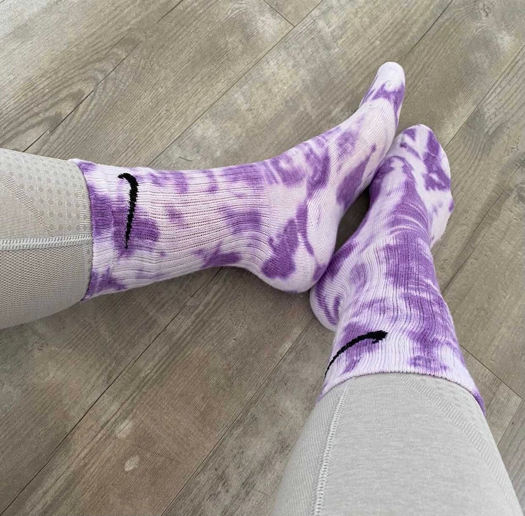 ‘Marbled Purple’ Hoodie & Nike Socks Set